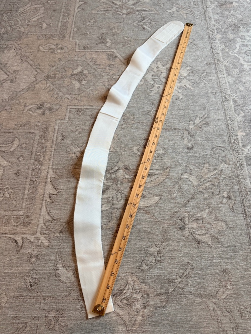 Vintage Ivory Hand Beaded silk Ivory Wedding Dress Bridal Sash Belt. EUC - Picture 7 of 7